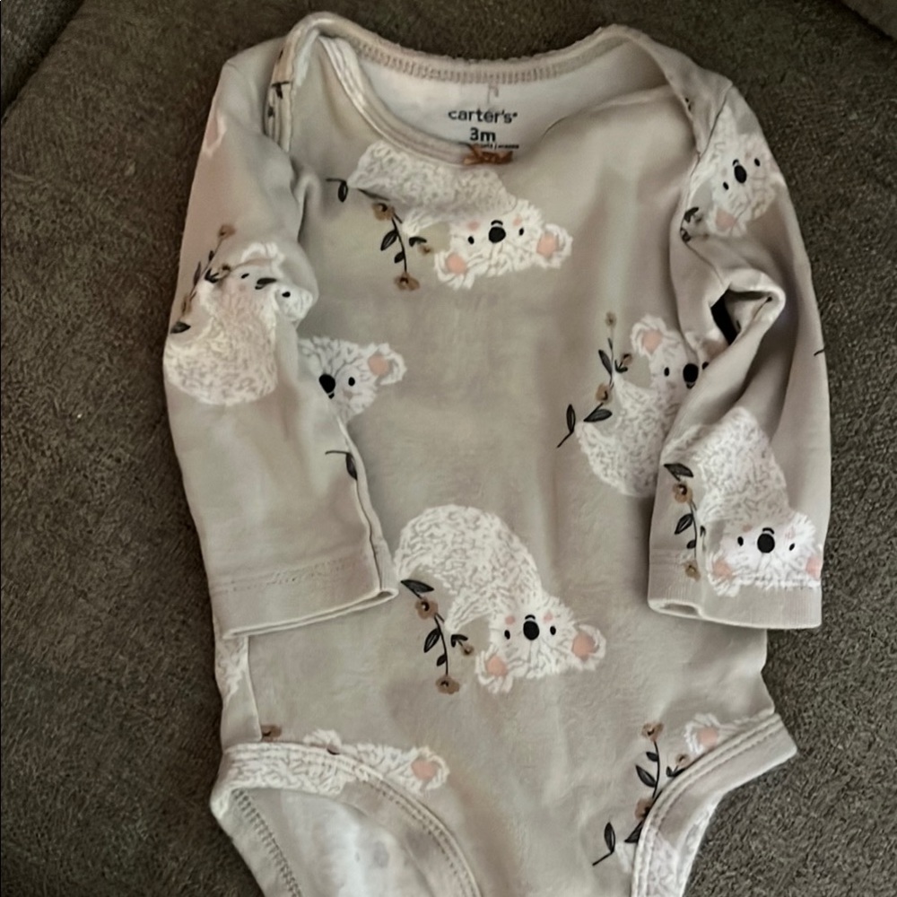 Carter's Cream Koala Print Baby Onesie